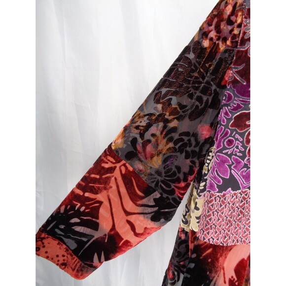 Laura Ashley Woman Velvet Burnout Top Plus Size 2X Silk Rayon Blend Whimsigoth - Picture 9 of 16